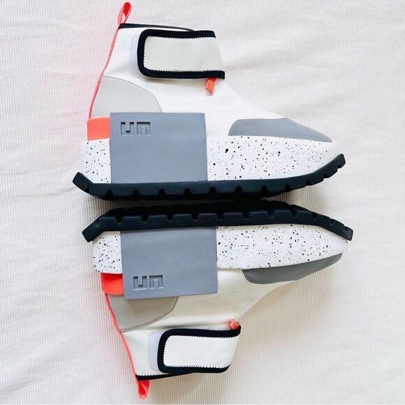 United Nude Sneakers Boots Ankle Wrap Zip Platform Used White Shoe Sz 38 US 7.5 - Picture 3 of 7